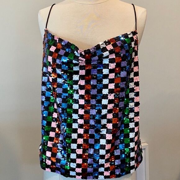 Endless Rose sequins Cowl cami Size M - Picture 6 of 9